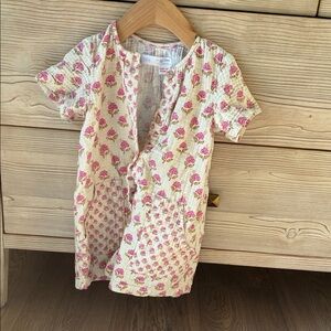 Zara Pink and Cream Floral Romper